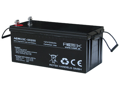 Wartungsfreie Bleisäure Batterie 12 V / 200 Ah, VRLA12-0200