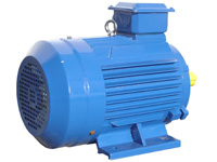 Drehstromasynchronmotor mit 7,5 kW, Schrägansicht Back
