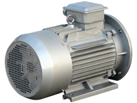 Drehstromasynchronmotor mit 15 kW, Schrägansicht Back