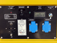 Stromerzeuger mit 6,0 kVA Ausgangsleistung 230V, Schallgedämmt, GD4SS-1A-6000-EBWZ-DK, Panel Detail