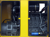 wassergekühlter Dieselstromerzeuger mit 100kW, GD4WSS-3-100kW-TD226B-6D-BL-SHORT, offen Frontseite