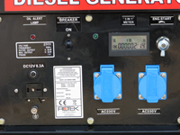 Rotek Stromerzeuger mit 6,0 kVA Ausgangsleistung 230V, GD4-1A-6000-EBZ-DK, Panel Detail
