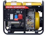 Rotek Stromerzeuger mit 6,0 kVA Ausgangsleistung 400V, GD4-3-6000-EBZ-DK, Frontansicht
