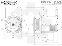 BBW-020-184-SAE Abmessungen