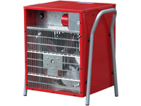 Elektrischer Heizlüfter mit 15 kW Heizleistung, Rotek HF-15-400-MD, Rückansicht