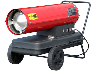 Rotek Heizkanone Öl-Direktheizer 30 kW 230V, HO-30-230, Schrägansicht Front