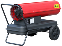 Rotek Heizkanone Öl-Direktheizer 30 kW 230V, HO-30-230, Schrägansicht Rück