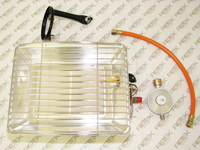 Gasheizstrahler 4,2 kW mit Druckregler und Piezozündung, HG-4,2kW, Frontansicht