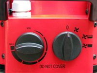 Rotek 3kW Rundheizlüfter - Panel