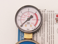 Gasregler, stufenlos regulierbar, mit Manometer 1-4Bar bis 10kh/h / Manometer