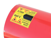 HG-50-230-TI Warnhinweis Heißluftauslass HG-50-230-TI Warnhinweis Heißluftauslass