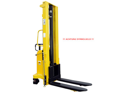 Semielektrischer Hochhubwagen mit 1,5 t Hubkapazität und 3,5m Hubhöhe, Schräg Front