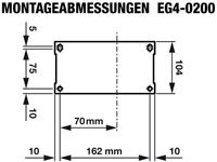 ROTEK EG4-0200-H, Maßzeichnung Grundplatte
