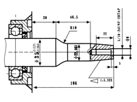 Kurbelwellenmaße 4-Takt Benzinmotor Rotek mit 8,95 kW (12,17 PS) und Handstart, EG4-0390-E