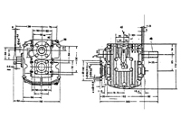 Abmessungen Marinegetriebe MGEAR-150-1.88R