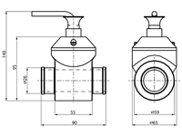 Maße Motorvorwärmung Wasserheizung Durchmesser 26mm 400 Watt 230V, THS-26