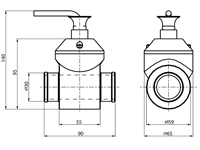 Maße Motorvorwärmung Wasserheizung Durchmesser 30mm 450 Watt 230V, THS-30
