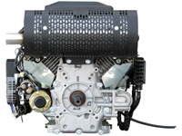 Luftgekühlter 2-Zylinder Benzin V-Motor mit 14 kW, EG4-2V-0688-E, Frontseite