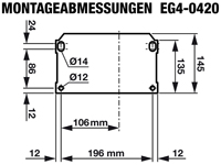 ROTEK EG4-0420-E, Maßzeichnung Grundplatte