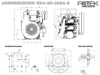 Rotek luftgekühlter 1-Zylinder 4-Takt 306ccm Dieselmotor, ED4-0306-H-F2A :  : Baumarkt