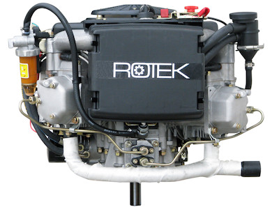 Auspuff für 2-Zylinder Rotek ED4-2V-0870 Dieselmotor Kleindiesel 870ccm 
