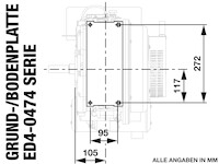 ED4-0474-5 Abmessungen Bodenplatte