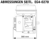 ROTEK luftgekühlter 1-Zylinder 4-Takt 270ccm Benzinmotor, EG4-0270-5H-S2