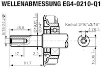 EG4-0210 Abmessungen Motorwelle