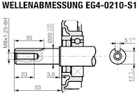 EG4-0210 Abmessungen Motorwelle