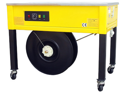 Halbautomatische Umreifungsmaschine für Paket mit 1 AC Motor, PM-STR-SA-A, Frontansicht schräg