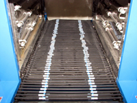 Schrumpftunnel für ein Produktgröße von 650 x 500 mm, PM-ST-B650, Stabrollentransportband