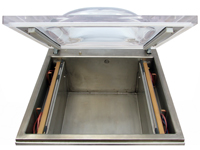 Vakuumiergerät Standgerät mit 200 mm Kammertiefe und Begasung, PM-VC-400-200-IG, Kammer Detail