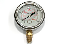 400 Bar glyceringedämpftes Hochdruck Manometer für Hydraulik oder Hochdruckreiniger