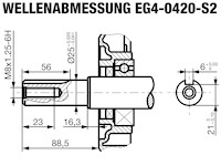 Rotek EG4-0420 - Wellenabmessung