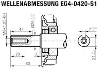Rotek EG4-0420 - Wellenabmessung