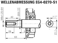 Rotek EG4-0270 - Wellenabmessung