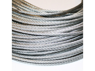 Stahlseil verzinkt, 6mm, Flechtung 7x19