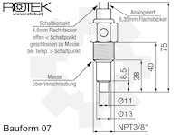 Maße Temperatursensor