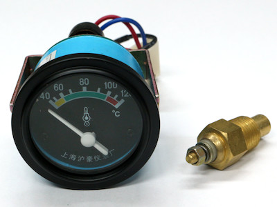 Öltemperaturanzeige Einbauinstrument 12V 40-120°C beleuchtet inkl. Sensor