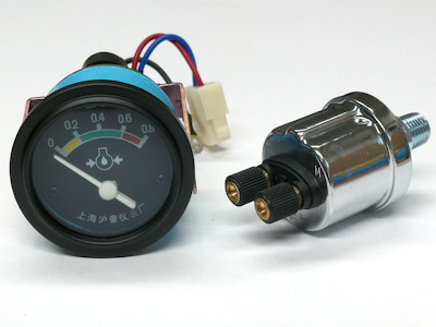Öldruckanzeige 0-8 Bar 12V beleuchtet inkl. Sensor