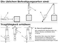 Seilzug 3200 kg / 3,2t 60m Maße