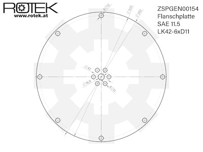 SAE Flanschplatte für SAE11.5 und Montagelochkreis 42mm