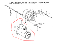 Elektrostarter J3Q5A 24V / 4.5kW passend zu YD380/385/480/495D6/Y4100/K4100D/K2100D/K4102D1.1 etc.