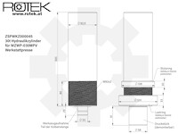 Hydraulikzylinder für 30T Werkstattpresse